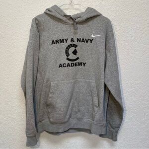 Nike Army & Navy Academy Hoodie Men’s M Grey Pullover Sweatshirt Military School